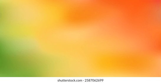 Abstract rainbow orange, yellow and green colors vector watercolor blur background. Abstract warm nature mesh gradient for web design, lgbt, landscape concept