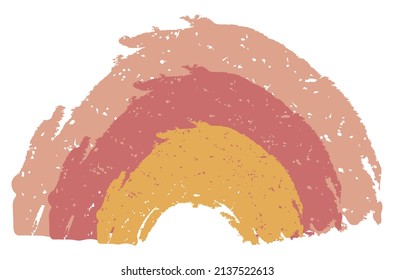 Abstract rainbow. Pastel colors.
Drawn with brushes and paints. Texture jagged lines. Modern simple style.