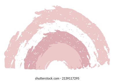 Abstract rainbow. Pastel colors.
Drawn with brushes and paints. Texture jagged lines. Modern simple style.