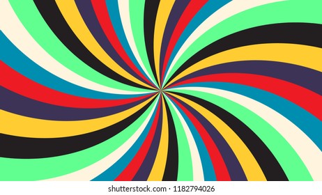 Abstract rainbow ray texture festive background. colorful rainbow  background television vintage vector eps10.