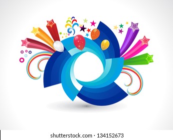abstract rainbow rounded circle explode vector illustration
