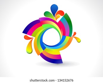 abstract rainbow rounded circle vector illustration