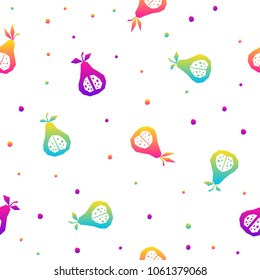 Abstract rainbow seamless pattern background. Modern swatch for birthday card, kids party invitation, shop sale wallpaper, holiday wrapping paper, fabric, bag print, t shirt,  workshop advertising