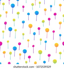 Abstract rainbow seamless pattern background. Modern swatch for birthday card, kids party invitation, shop sale wallpaper, holiday wrapping paper, fabric, bag print, t shirt,  workshop advertising