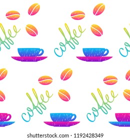 Abstract rainbow seamless pattern background. Modern swatch paint for birthday card, party invitation, sale wallpaper, holiday wrapping paper, fabric, bag print, t shirt, workshop advertising