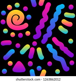 Abstract rainbow seamless pattern background. Modern swatch paint for birthday card, party invitation, sale wallpaper, holiday wrapping paper, fabric, bag print, t shirt, workshop advertising