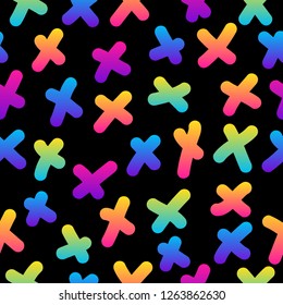 Abstract rainbow seamless pattern background. Modern swatch paint for birthday card, party invitation, sale wallpaper, holiday wrapping paper, fabric, bag print, t shirt, workshop advertising