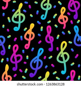 Abstract rainbow seamless pattern background. Modern swatch paint for birthday card, party invitation, sale wallpaper, holiday wrapping paper, fabric, bag print, t shirt, workshop advertising