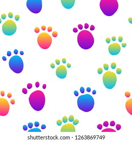 Abstract rainbow seamless pattern background. Modern swatch paint for birthday card, party invitation, sale wallpaper, holiday wrapping paper, fabric, bag print, t shirt, workshop advertising