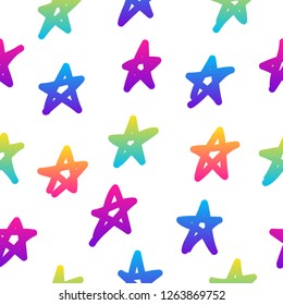 Abstract rainbow seamless pattern background. Modern swatch paint for birthday card, party invitation, sale wallpaper, holiday wrapping paper, fabric, bag print, t shirt, workshop advertising