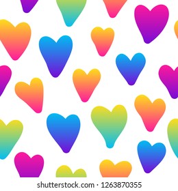 Abstract rainbow seamless pattern background. Modern swatch paint for birthday card, party invitation, sale wallpaper, holiday wrapping paper, fabric, bag print, t shirt, workshop advertising