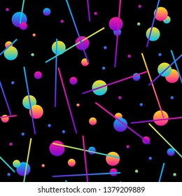 Abstract rainbow seamless pattern background. Modern swatch paint for birthday card, party invitation, sale wallpaper, holiday wrapping paper, fabric, bag print, t shirt, workshop advertising