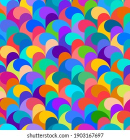 Abstract rainbow seamless pattern color spectrum background vector illustration. Kid rainbow color palette square pattern concept.