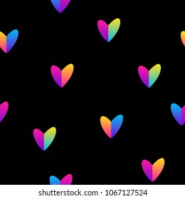 Abstract rainbow seamless pattern. Modern swatch background for birthday card, kids party invitation, wallpaper, holiday wrapping paper, shop sale poster, bag print, t shirt, workshop advertising