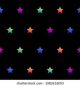 Abstract rainbow seamless pattern. Modern swatch background for birthday card, kids party invitation, wallpaper, holiday wrapping paper, shop sale poster, bag print, t shirt, workshop advertising