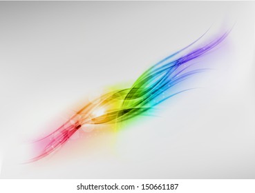 abstract rainbow shape looks like wings