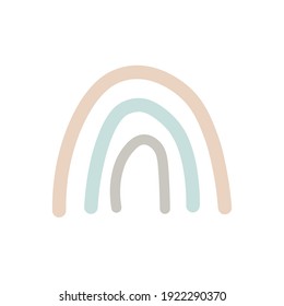 Abstract Rainbow Shapes For Create Your Own Art. Hand drawn shape and doodle object. Abstract contemporary modern trendy vector. Design for card, print , logos, branding, mood boards, poster
