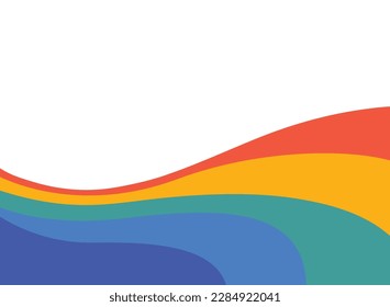 Arcoiris abstracto y espacio para poner fondo de ilustración de vector de texto geométrico coloreado creativo para banner de negocio, afiche, volante, tarjeta, portada, lgbt,orgullo