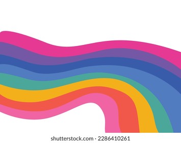 Arcoiris abstracto y espacio para poner fondo de ilustración de vector de texto geométrico coloreado creativo para banner de negocio, afiche, volante, tarjeta, portada, lgbt,orgullo