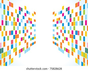 abstract rainbow squares background vector illustration