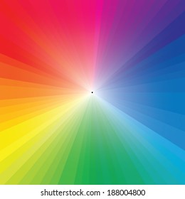 Abstract Rainbow Striped Burst Background. 