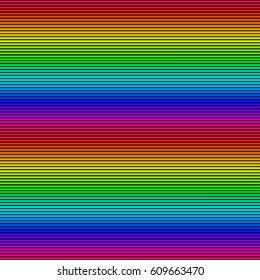 Abstract rainbow striped design on dark background