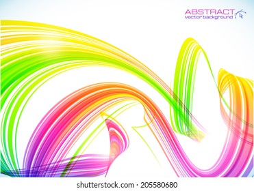 Abstract rainbow stripes vector shining background