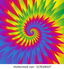 Abstract Rainbow Swirl Background. Tie Dye Pattern. Vector Illustration.	