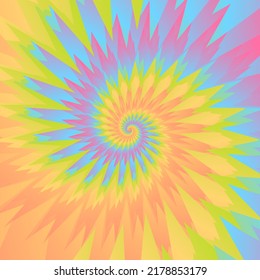 Abstract Rainbow Swirl Background. Tie Dye Pattern. Vector Illustration.	