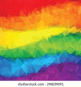 Abstract Rainbow Triangle Background For Design