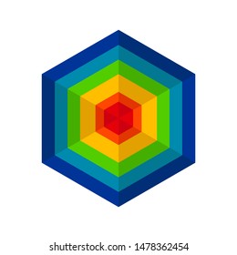 abstract rainbow triangle illustration vector