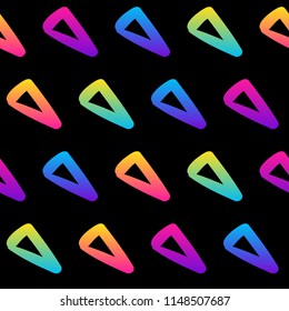 Abstract rainbow triangle seamless pattern background. Modern swatch for greeting card, birthday party invitation, menu, wallpaper, holiday shop sale, bag print, t shirt, workshop advertising etc.