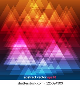 Abstract Rainbow Triangles Background - Colorful abstract triangle background.  EPS 10 file with global color swatches.