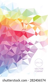 Abstract rainbow triangular low poly style vector background,Vector illustration