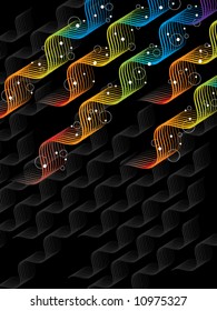 abstract rainbow abstract twist and bubbles (vector)