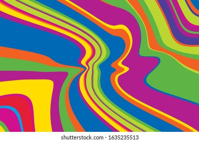 Abstract rainbow twisted pattern for concept desig