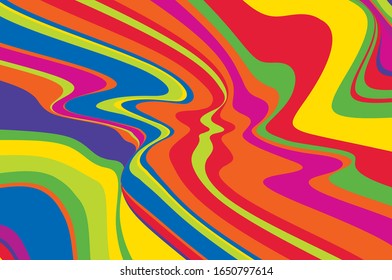 Abstract rainbow twisted pattern for concept desig