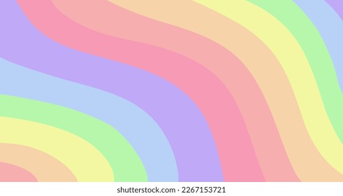 Abstract rainbow vector background in pastel color