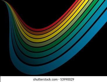 Abstract rainbow vector path