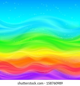 Abstract rainbow vector waves background