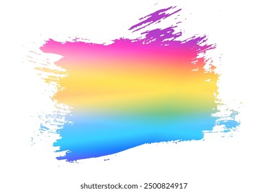 arrière-plan abstrait arc-en-ciel vibrant avec Image vectorielle à effet de trait de brosse