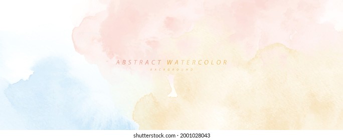 Abstract rainbow watercolor for background