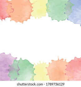 Abstract rainbow watercolor background for design.