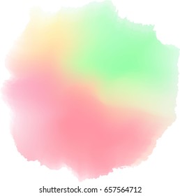 Abstract rainbow watercolor. Vector.