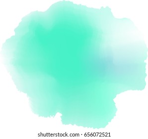 Abstract rainbow watercolor. Vector. Light green