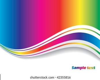 Abstract rainbow with wave