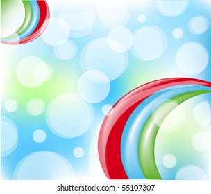 abstract rainbow wave blur lights