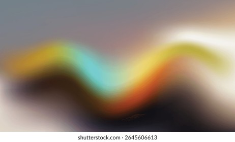 Abstract Rainbow Wave Gradient Background with Vibrant Hues for Creative Digital Art Designs