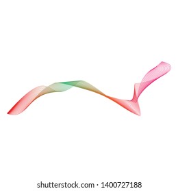 Abstract rainbow wave line art illustration background