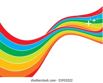 abstract rainbow wave line background .Vector illustration.